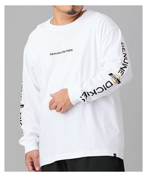 nissen（ニッセン）の「綿100％長袖プリントTシャツ　GENUINE Dickies【大きいサイズ】（Tシャツ/カットソー・メンズ・09ホワイト/49ブラック・3L/4L/5L）」の7枚目の写真