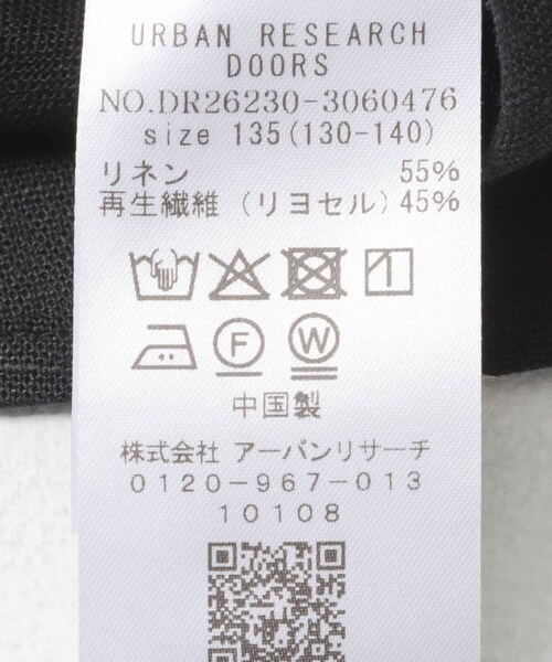 URBAN RESEARCH DOORS(アーバンリサーチドアーズ)の「『親子リンク』リネンリヨセルドットワンピース(KIDS)(ワンピース・キッズ・BLACK/NATURAL・105(100-110)/120(115-125)/135(130-140))」の16枚目の写真