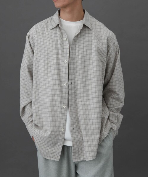 URBAN RESEARCH DOORS(アーバンリサーチドアーズ)の「FORK&SPOON ネルチェックシャツ(シャツ/ブラウス・メンズ・NAVY/BROWN/GREEN/IVORY・4/5)」の11枚目の写真