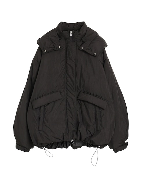 ELENDEEK（エレンディーク）の「OVER FORM DOWN CT（ダウンジャケット/コート・レディース・アイボリー/ライトグレー/ブラック・F）」の5枚目の写真