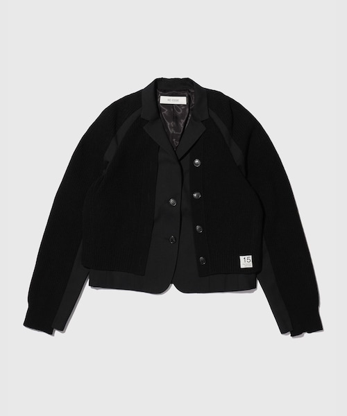 ADAM ET ROPE'(アダムエロペ)の「【RE;CODE/リコード】Knit Layered Jacket(その他アウター・レディース・ブラック・S)」の2枚目の写真