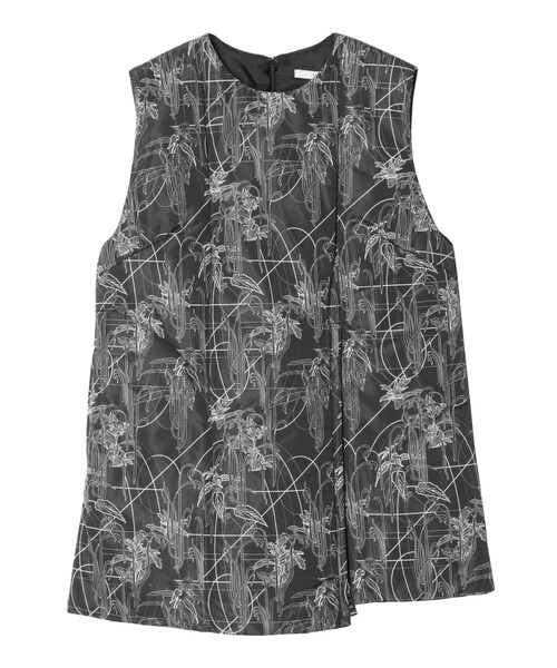 UN3D.(アンスリード)の「LINE FLOWER PADDED VEST【セットアップ着用可能】(ベスト・レディース・ホワイト/ブラック・36/38)」の20枚目の写真