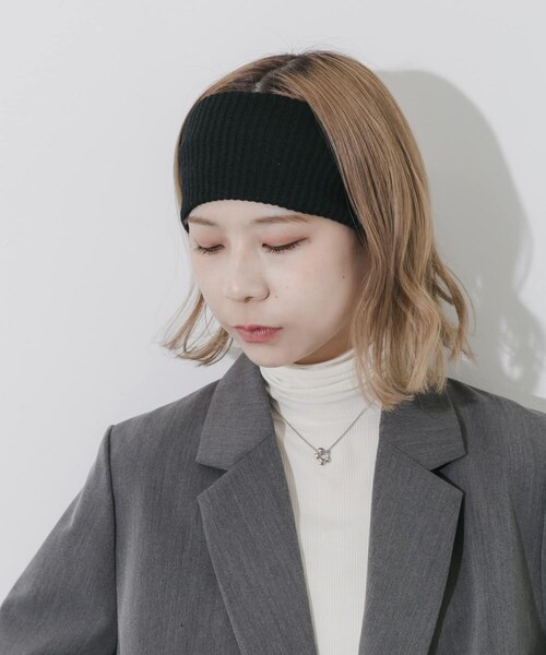 SMELLY（スメリー）の「リブニットワイドヘアバンド（ヘアバンド・レディース・BLK/DBR・-）」の7枚目の写真