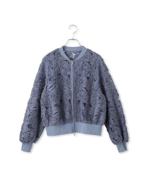 ADAM ET ROPE'(アダムエロペ)の「ラインアートレースブルゾン(ブルゾン・レディース・ブラック/キナリ/ブルー系・F)」の18枚目の写真