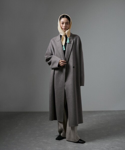 ADAM ET ROPE'(アダムエロペ)の「【chisaki(チサキ)】Hope stole(ストール/ショール・レディース・オフホワイト/ライトグリーン・F)」の20枚目の写真