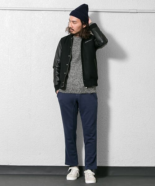 URBAN RESEARCH（アーバンリサーチ）の「URiD　メルトン/ラムレザー スタジャン（スタジャン・メンズ・BLACK/NAVY/CAMEL・S/M/L）」の18枚目の写真