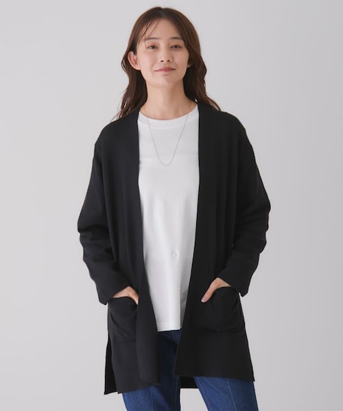 Jayro（ジャイロ）の「もちもちトッパーカーディガン（カーディガン/ボレロ・レディース・ブラック/グレー/ホワイト系/ベージュ/ネイビー・M）」の7枚目の写真