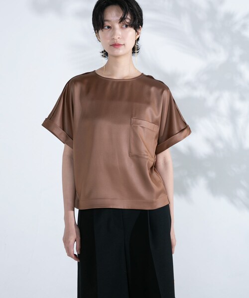 URBAN RESEARCH ROSSO（アーバンリサーチロッソ）の「『WEB/一部店舗限定』ウォッシャブルポケットデザインシャツブラウス（シャツ/ブラウス・レディース・OFF WHITE/CREAM/L/BROWN・FREE）」の19枚目の写真