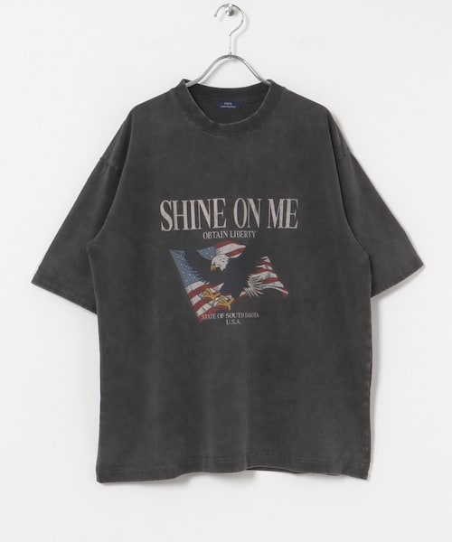 ITEMS URBANRESEARCH(アイテムズ アーバンリサーチ)の「パウダー加工 天竺半袖Tシャツ(Tシャツ/カットソー・メンズ・American/Lettered/Embroidery・M/L)」の1枚目の写真
