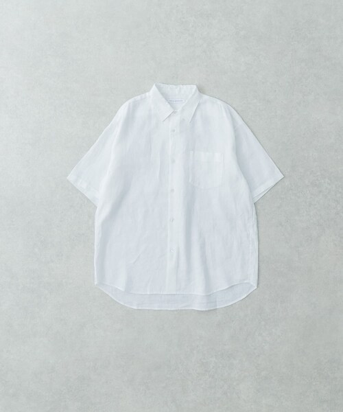 URBAN RESEARCH（アーバンリサーチ）の「LINEN SHORT-SLEEVE SHIRTS（シャツ/ブラウス・メンズ・WHITE/BLUE/BROWN/D.NAVY・S/M/L）」の7枚目の写真
