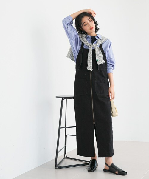URBAN RESEARCH ROSSO（アーバンリサーチロッソ）の「『別注』Lee×ROSSO　ILINE SALOPETTE SKIRT（ワンピース・レディース・BLK ONEWASH/ONEWASH・S/M）」の16枚目の写真