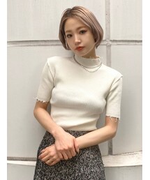 EMODA | クラッシュショートリブニット(ニット/セーター)