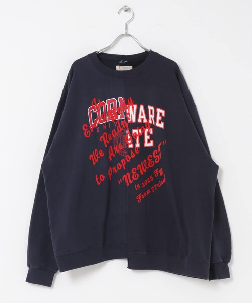 THE GOODLAND MARKET（ザグッドランドマーケット）の「77circa　make original frocky print reversible top（スウェット・レディース・gray1/gray2/gray3/gray4/gray5/gray6/navy1/navy2/navy3/navy4/navy5/navy6・one）」の6枚目の写真