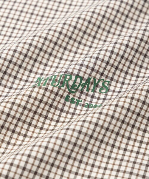 Saturdays NYC(サタデーズ ニューヨークシティ )の「Vintage Serif Check Scarf(バンダナ/スカーフ・レディース・グレー/キナリ/ベージュ・F)」の15枚目の写真