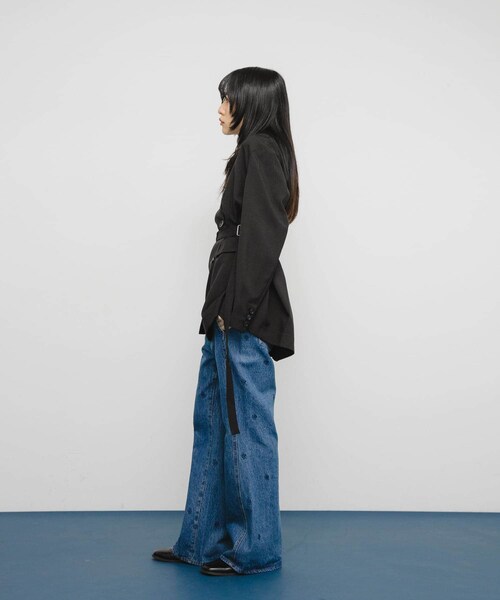 KBF（ケイビーエフ）の「バッグSETダブルジャケット（テーラードジャケット・レディース・BROWN MIX/GRAY MIX/BLACK・one）」の9枚目の写真