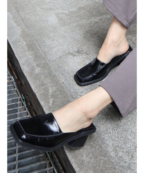 EMODA（エモダ）の「ワイドスクエアローシューズ（パンプス・レディース・ブラック/ライトミックス・L/M/S）」の9枚目の写真
