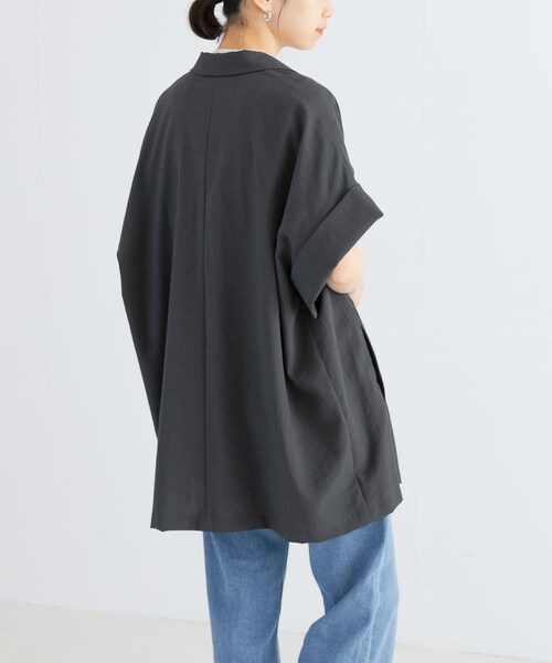 URBAN RESEARCH（アーバンリサーチ）の「ハーフスリーブジャケット（テーラードジャケット・レディース・CHARCOAL/IVORY・FREE）」の21枚目の写真