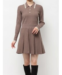 CALNAMUR | ニットプリーツワンピース(ワンピース)