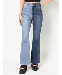 EVRIS | バイカラーフレアデニムパンツ(デニムパンツ)