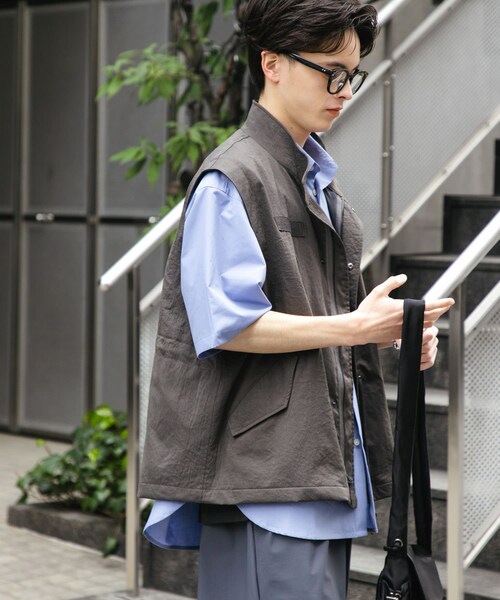 SENSE OF PLACE by URBAN RESEARCH（センスオブプレイスバイアーバンリサーチ）の「ルーズモッズベスト（ミリタリージャケット・メンズ・CHARCOAL/KHAKI/BLUE・M/L）」の8枚目の写真