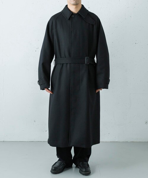 URBAN RESEARCH(アーバンリサーチ)の「YLEVE SUPER100'S WOOL MELTON COAT(テーラードジャケット・メンズ・010 BLACK/040 BEIGE・4)」の5枚目の写真