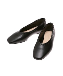 LAGUNAMOON | ハンドステッチスクエアトゥフラットシューズ(パンプス)