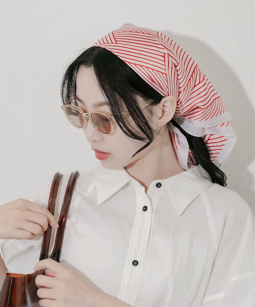 SMELLY（スメリー）の「アソートパターンスカーフ（バンダナ/スカーフ・レディース・YEL/BRN/GRN/ORG/BLK/BLU/LMN/DOT/SAX/GRY/RED/MNT/BLK/IVO/WHT/ORG/BLU/WHT/DOT/BEG・-）」の17枚目の写真