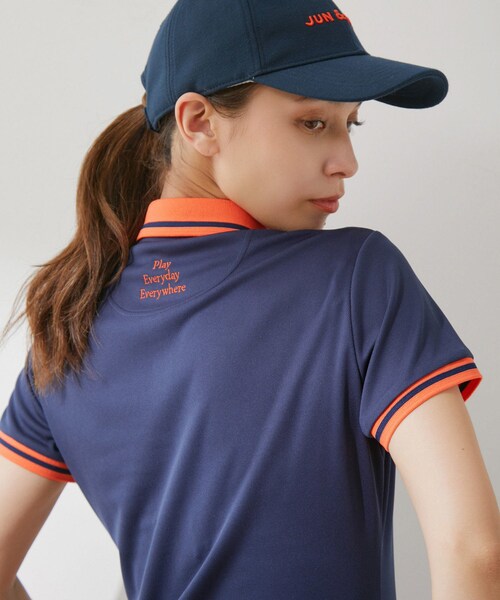 ROPE'（ロペ）の「【UV】【吸水速乾】クールマックス半袖ポロシャツ（ポロシャツ・レディース・ホワイト/ネイビー・L/M/S）」の15枚目の写真