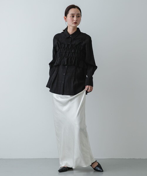 SENSE OF PLACE by URBAN RESEARCH（センスオブプレイスバイアーバンリサーチ）の「『抗菌』ポインテッドフラットパンプス（パンプス・レディース・BLACK/IVORY・S/M/L）」の16枚目の写真