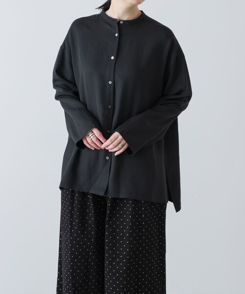 かぐれ（カグレ）の「レーヨンワイドシャツ（シャツ/ブラウス・レディース・BROWN/BLACK・Free）」の14枚目の写真