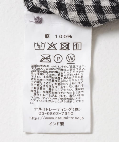 かぐれ(カグレ)の「SOIL GINGHAM CHECK SHORT-SLEEVE DRESS(ワンピース・レディース・BLACK・2)」の19枚目の写真