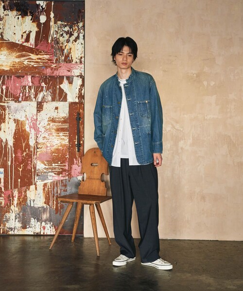URBAN RESEARCH（アーバンリサーチ）の「new basic 10oz DENIM STAND COVERALL（カバーオール・メンズ・BLACK/INDIGO・M/L）」の17枚目の写真