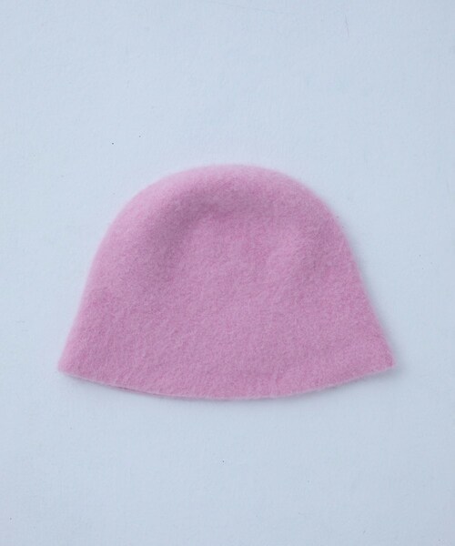 ADAM ET ROPE'(アダムエロペ)の「【J'aDoRe・店舗限定】【Y YO_cashmere(イーヨ カシミヤ)】DAIANA hat(ニットキャップ/ビーニー・レディース・ダークブラウン系/ピンク・F)」の4枚目の写真