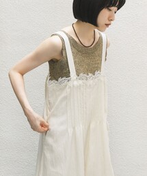 KBF | レースオンピンタックサロペット(つなぎ/オールインワン)