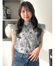 dazzlin | 【WEB限定】フロッキーバックリボンブラウス(シャツ/ブラウス)