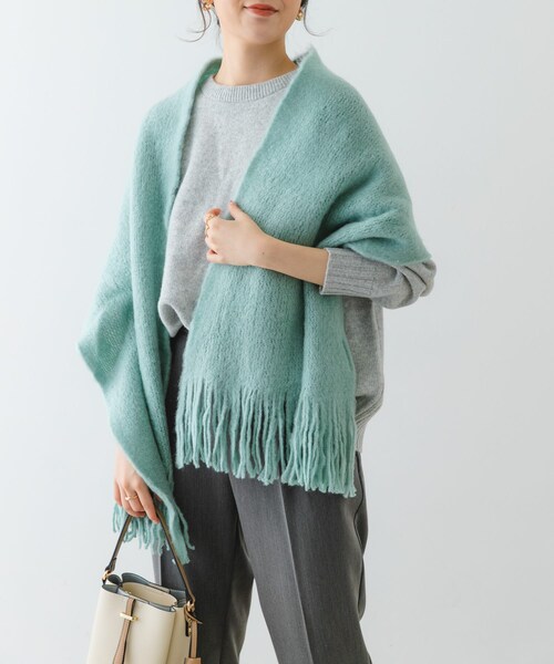 RODE SKO（ロデスコ）の「ラッセル起毛マフラー（マフラー・レディース・GRAY/OFF/MINT・one）」の20枚目の写真