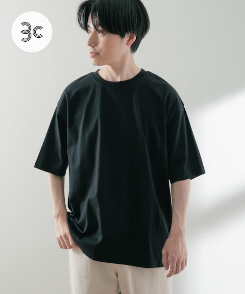 ITEMS URBANRESEARCH(アイテムズ アーバンリサーチ)の「USAコットン オーバーサイズTシャツ(Tシャツ/カットソー・メンズ・GRN/OFF/BLK/BLU/YEL・M/L)」の2枚目の写真