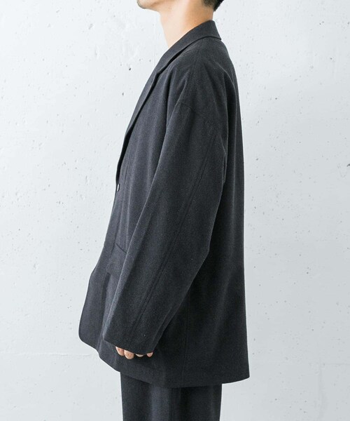 URBAN RESEARCH（アーバンリサーチ）の「Cale　シルクウールニドムジャケット（テーラードジャケット・メンズ・Black・3/4）」の6枚目の写真