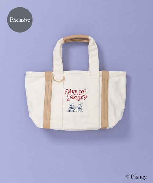 SENSE OF PLACE by URBAN RESEARCH(センスオブプレイスバイアーバンリサーチ)の「別注/Disney/キャンバストート(トートバッグ・レディース・BEIGE/NAVY・One)」の1枚目の写真
