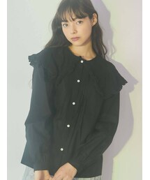 merry jenny | 刺繍レースフリルカラーシャツ(シャツ/ブラウス)