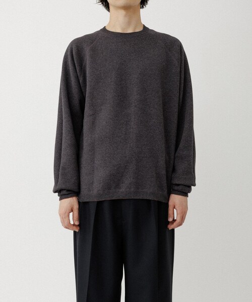 ADAM ET ROPE'(アダムエロペ)の「カシミヤブレンドリバーシブルCNニット(ニット/セーター・メンズ・ブラック系/チャコール/ダークブラウン/ブルー系・L/M)」の9枚目の写真