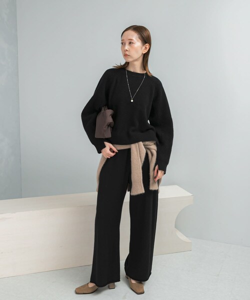 URBAN RESEARCH ROSSO（アーバンリサーチロッソ）の「スーパーファインラムズウールショートニット（ニット/セーター・レディース・OFF WHITE/L.GRAY/RED/BLACK・Free）」の17枚目の写真