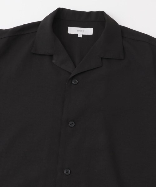 URBAN RESEARCH ROSSO（アーバンリサーチロッソ）の「『WEB限定』『セットアップ対応/XLサイズあり』リネンライクオープンカラー半袖オーバーシャツ（シャツ/ブラウス・メンズ・BLACK/LIGHT GRAY/NAVY・M/L/XL）」の13枚目の写真