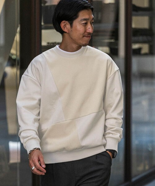 ITEMS URBANRESEARCH（アイテムズ アーバンリサーチ）の「『静電気防止』裏フリースフェイクスウェード クレイジープルオーバー（その他トップス・メンズ・GRN/BLU/IVO/BLK・M/L）」の6枚目の写真