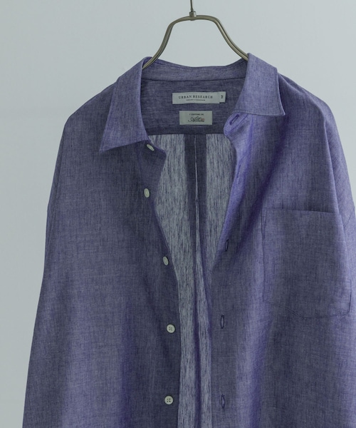 URBAN RESEARCH(アーバンリサーチ)の「ALBINI LINEN OVER SHIRTS(シャツ/ブラウス・メンズ・SAX/WHITE/PINK/M/BLUE・S/M/L)」の3枚目の写真