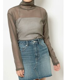 EVRIS | シアーリブトップス(Tシャツ/カットソー)
