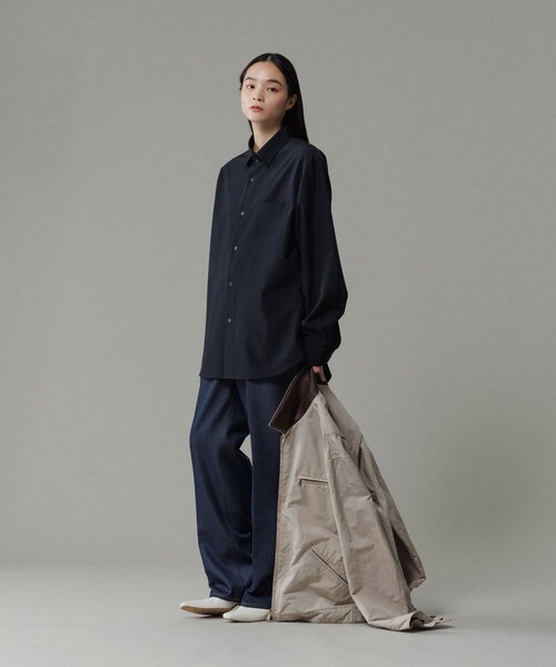 ADAM ET ROPE'（アダムエロペ）の「【NIKKE】レギュラーカラー シャツ / ウォッシャブル（シャツ/ブラウス・メンズ・ブラック/ネイビー/ラベンダー・L/M）」の12枚目の写真