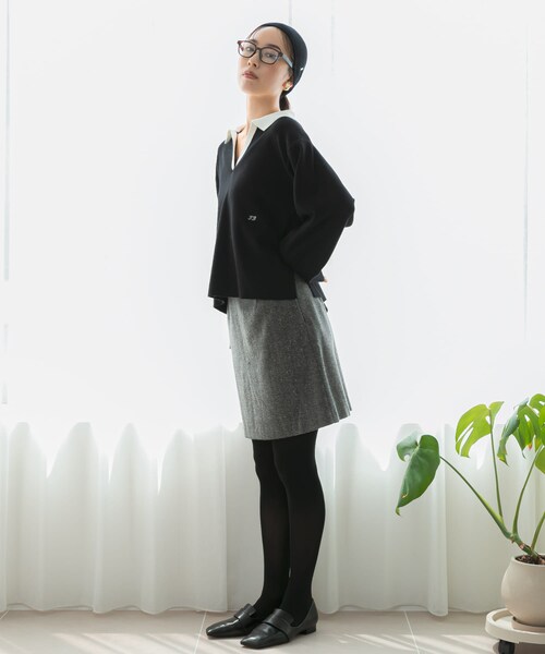 URBAN RESEARCH ROSSO（アーバンリサーチロッソ）の「F by ROSSO　ラガーニットプルオーバー（ニット/セーター・レディース・GRAY BD/NAVY BD/BLACK・Free）」の8枚目の写真