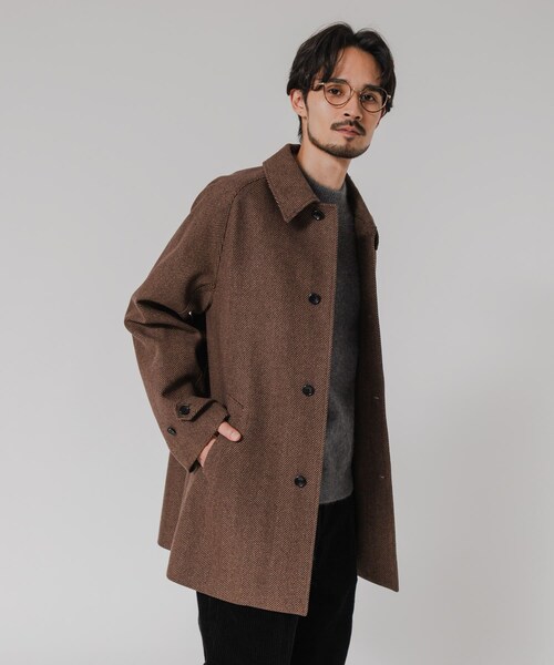 URBAN RESEARCH（アーバンリサーチ）の「WINDPROOF TWEED HALF COAT（テーラードジャケット・メンズ・BROWN/CHARCOAL・M/L）」の21枚目の写真