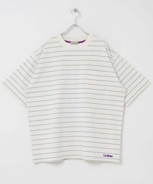 URBAN RESEARCH DOORS(アーバンリサーチドアーズ)の「L.L.Bean JAPAN EDITION UNION SHORT-SLEEVE STRIPED T-SHIRTS(Tシャツ/カットソー・メンズ・OFF/GRN/BIRCH/CRM/SAX/ROSE/CORAL/MINT/NAVY/RED/CCL/PWK・M/L/XL)」の8枚目の写真